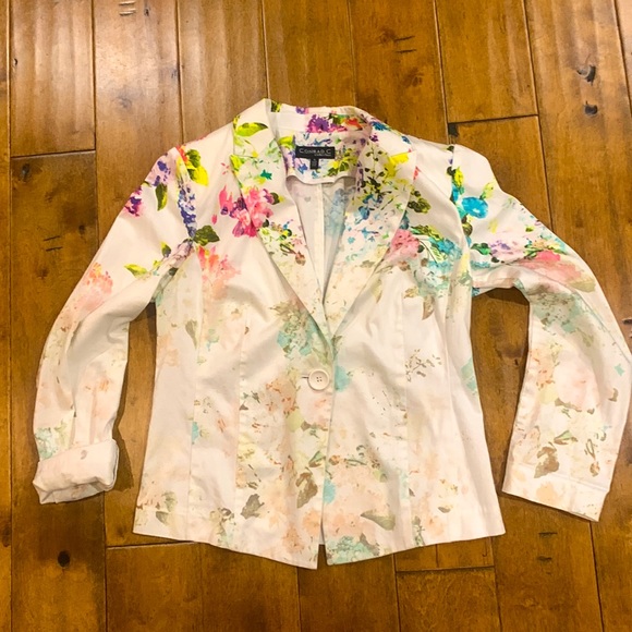 HAND BLEACHED JACKET FLORAL - Picture 3 of 10